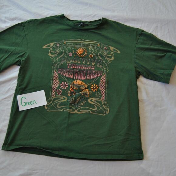Positive Thinking Shirt Large Green - Picture 7 of 7